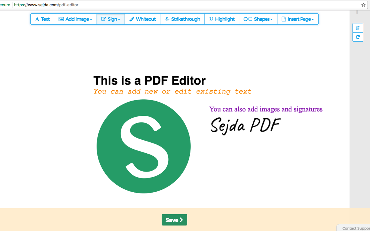 Boîte à outils PDF Sejda