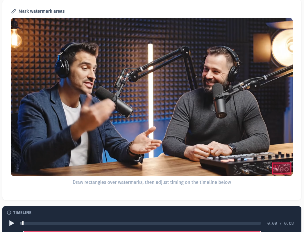 Select watermark area for removal
