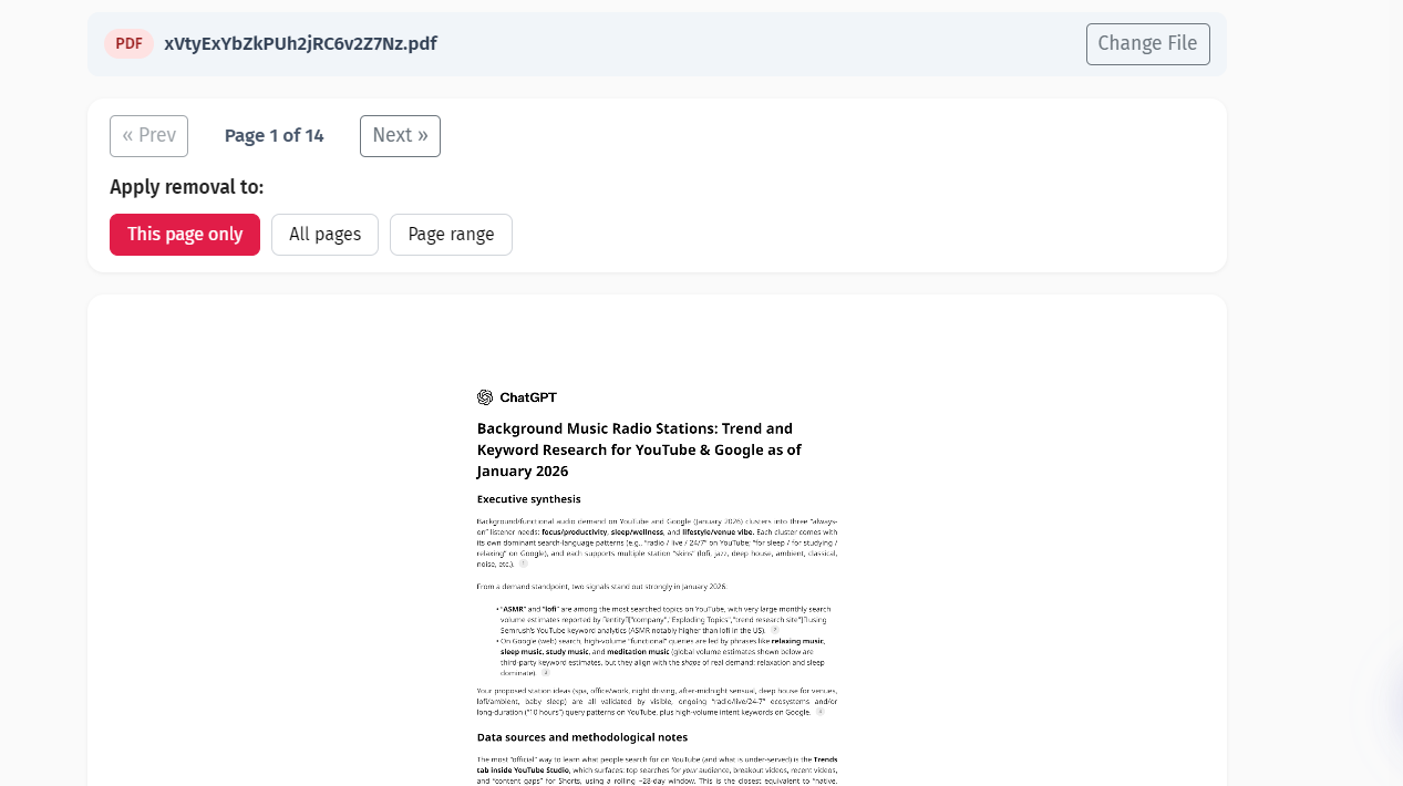 Watermerk verwijderen uit PDF online
