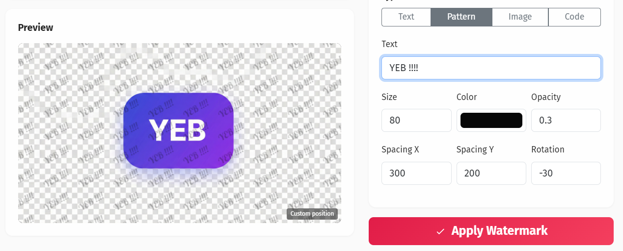 Tiled Pattern That Cannot Be Cropped Out